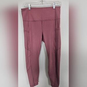 90 Degree By Reflex Dusty Rose High Waisted Leggings With Pockets